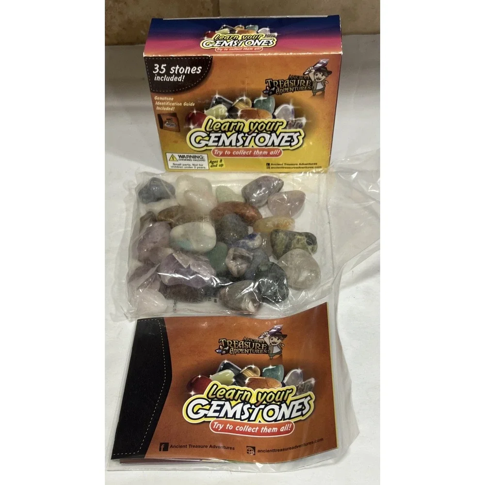 New Ancient Treasure Adventures Learn Your Gemstones 35 Stones Included Ages 8+